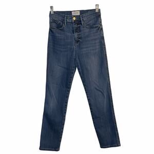 FRAME Le Sylvie Slender Straight Jeans Women’s Size 26 Dark Wash Stretch